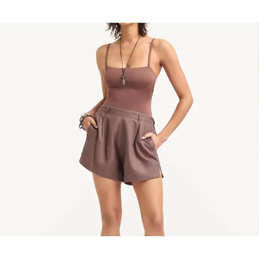 NEW VITAMIN A getaway short in mocha brown
